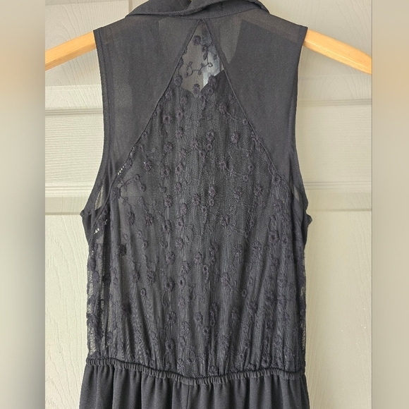 Iris Los Angeles Sheer Jumpsuit Sz M  Women Sleeveless Button Up Collar See Thru - Picture 13 of 16